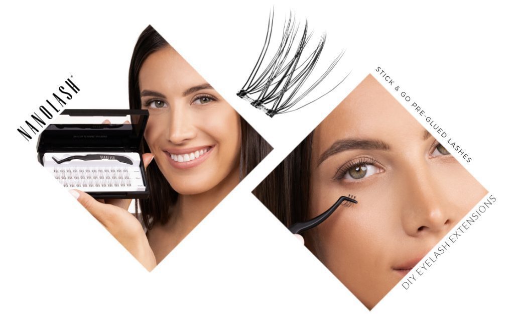 pre glued lashes clusters nanolash